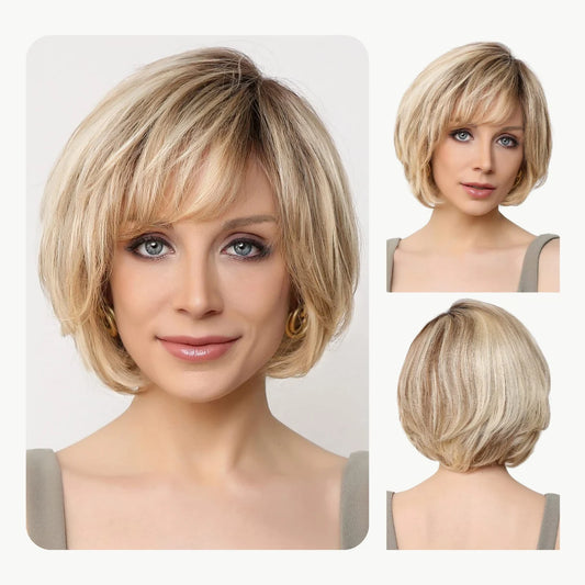 Hand-Tied Lace Front Wig Remy Human Hair Piano Color