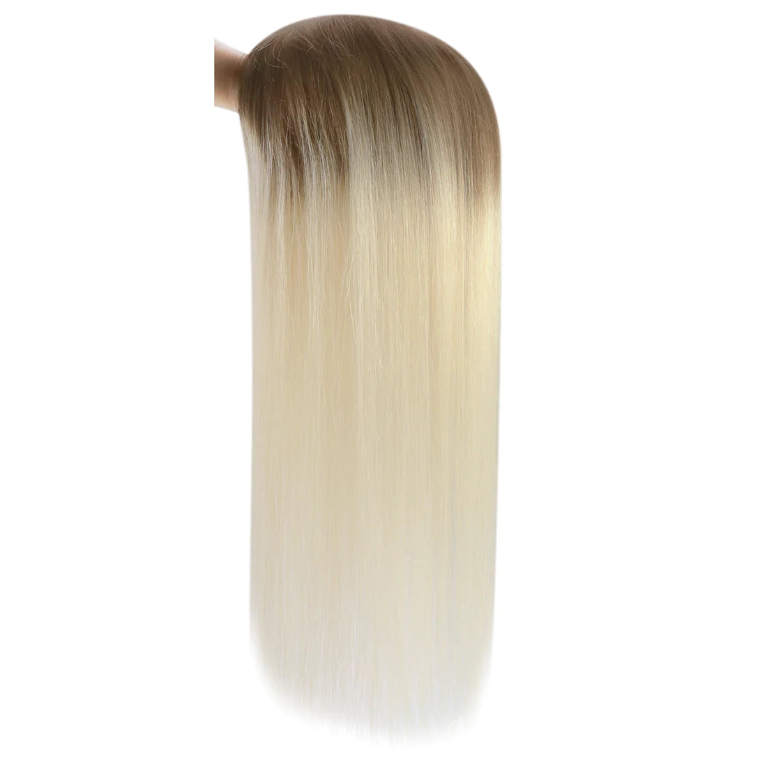 Topper Mono Base Remy Human Hair Straight Ombre Color