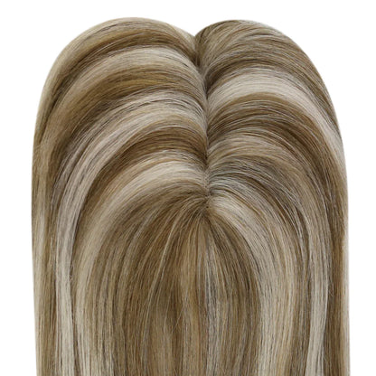 Topper Mono Base Remy Human Hair Straight Piano Color