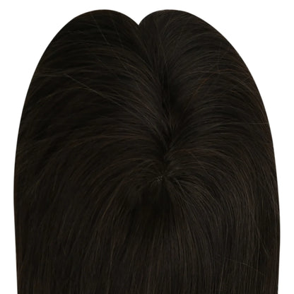 Topper Mono Base Remy Human Hair Straight Brown Color