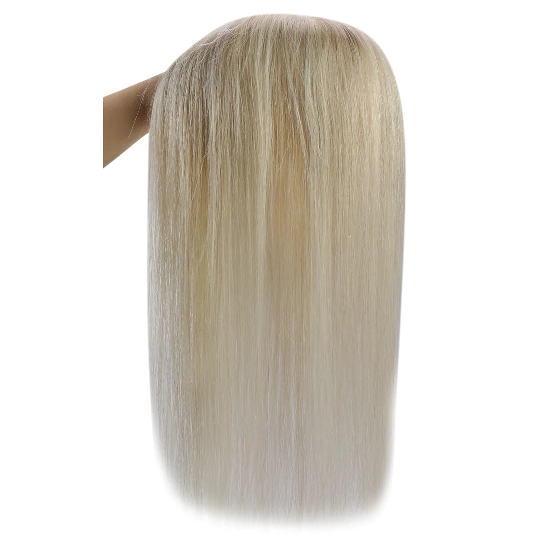 Topper Mono Base Remy Human Hair Straight Piano Color