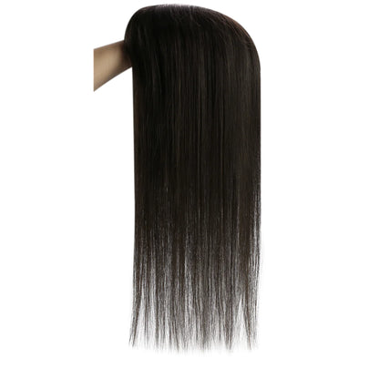 Topper Mono Base Remy Human Hair Straight Brown Color